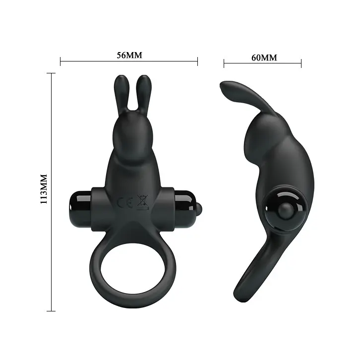 Ерекційне кільце Pretty Love Vibrant Penis Ring I 11.3 см чорний - фото 5