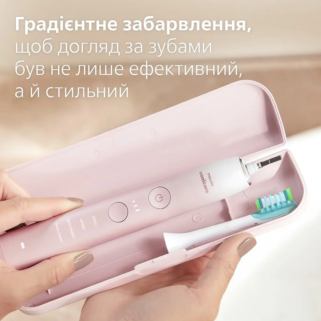 Электрическая зубная щетка Philips Sonicare DiamondClean 9000 Series розовая (HX9911/84) - фото 12
