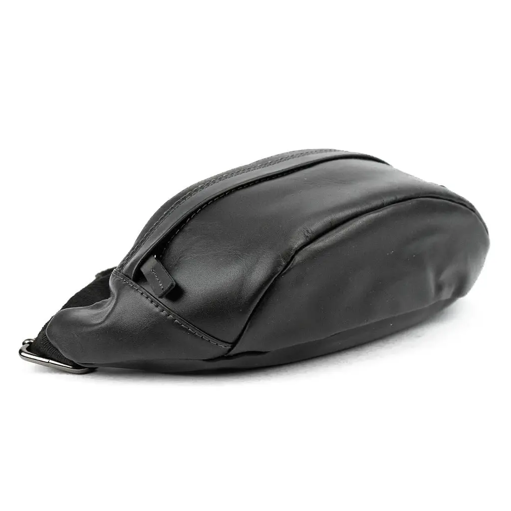 Чоловіча шкіряна бананка Ruff Ryder RR-7141-4A чорна - фото 4