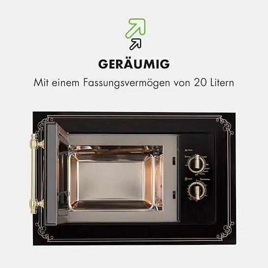 Встраиваемая микроволновка Klarstein Victoria 800 Вт (10032591) черный - фото 5