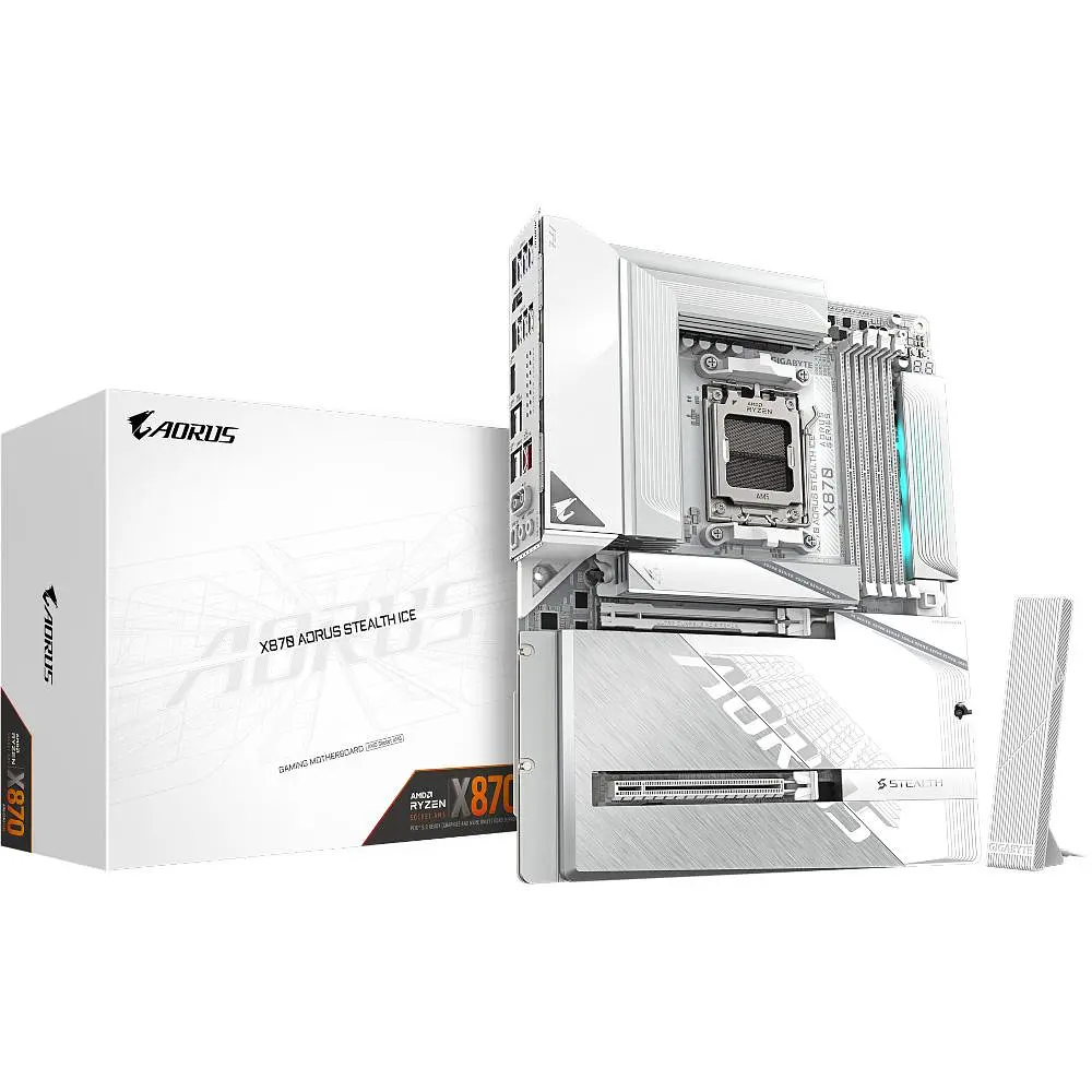 Материнська плата Gigabyte X870 AORUS STEALTH ICE (X870 AORUS STEALTH ICE) (Socket AM5, AMD X870, ATX) - фото 6