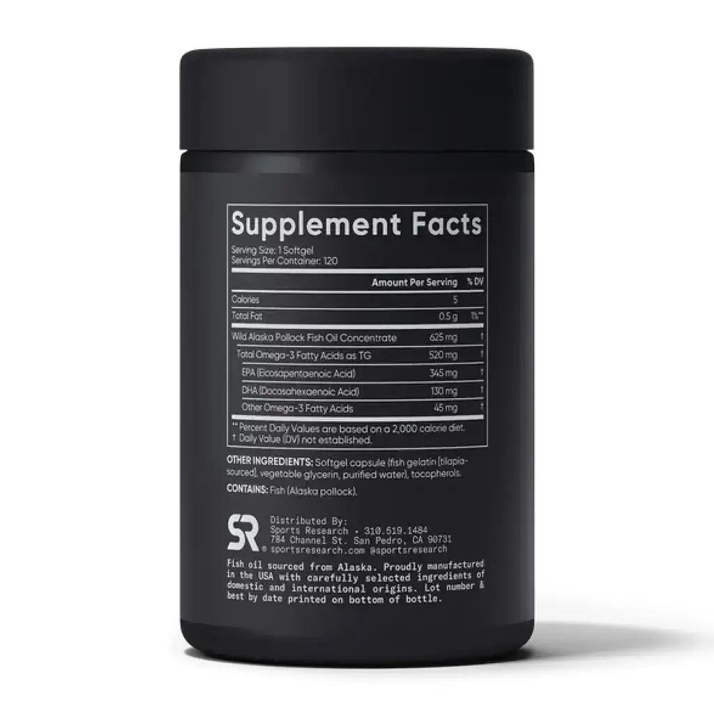 Омега-3 Sport Research Omega-3 Fish Oil Alaska 625 mg 120 mini softgels (1086-2023-10-4009) - фото 2