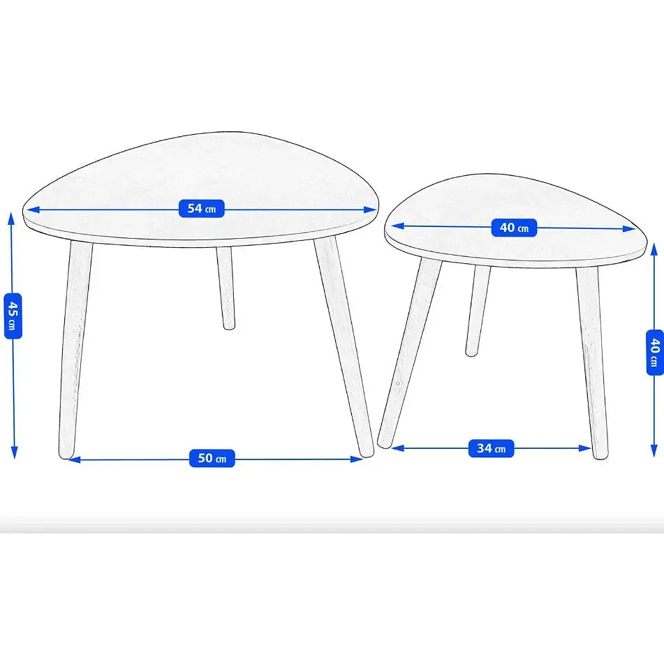 Комплект журнальных столиков Jumi Sinsey коричнево-черный - фото 5