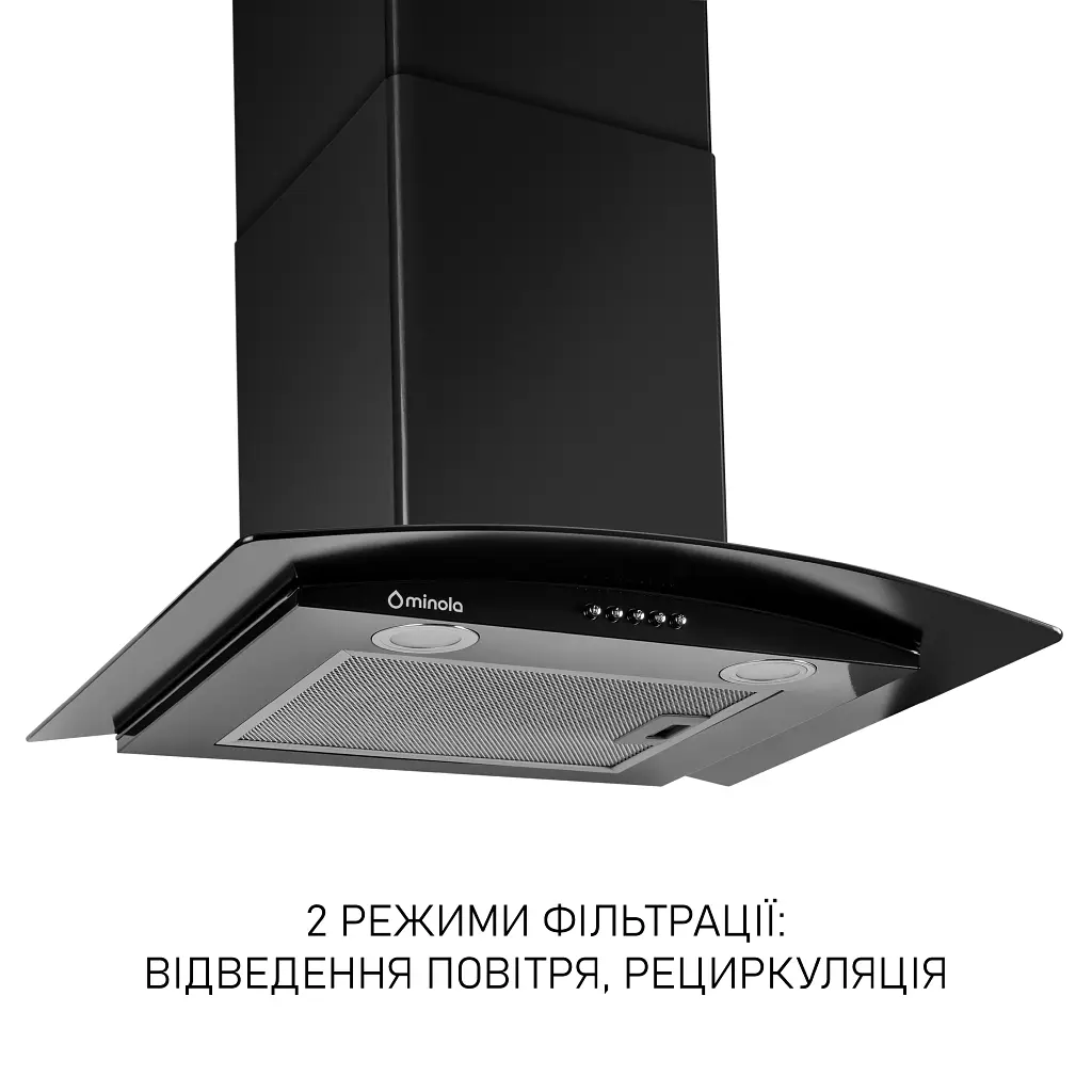 Вытяжка декоративная со стеклом Minola MTG 6242 BL LED - фото 3