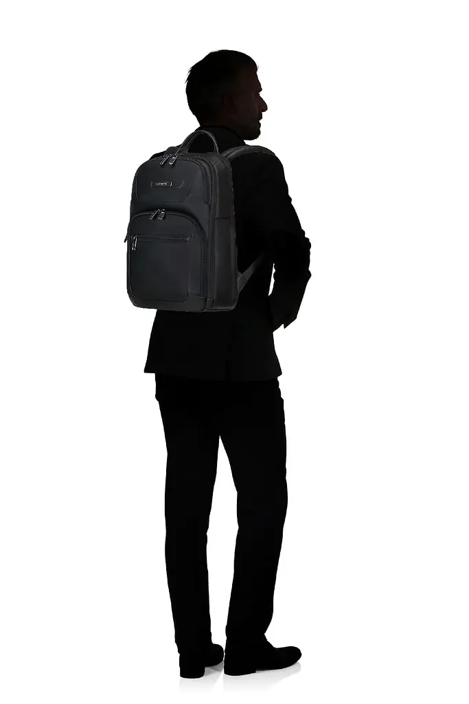 Рюкзак 14,1" Samsonite PRO-DLX 6 LEATHER BLACK 40x28x14 KT5*09001 - фото 3