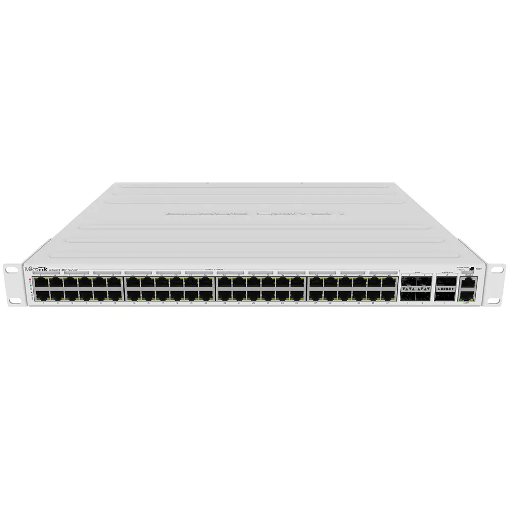 Комутатор Mikrotik CRS354-48P-4S+2Q+RM 48xGE PoE+,4xSFP+ 2xQSFP+ 750W max L3 - фото 2