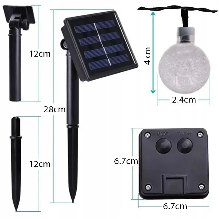 Сонячна гірлянда SuperLED Soli 100 кульок - фото 3