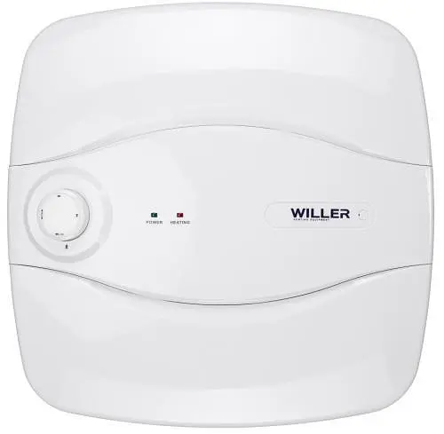 Водонагрівач Willer PU10R New optima mini, білий, 1500W, 10л, мокрий ТЕН, вертикальний, механічне керування, під мийкою,