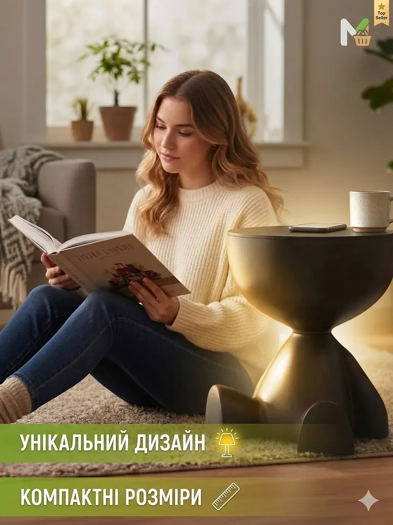 Креативний приставний столик у формі чоловічка - фото 2