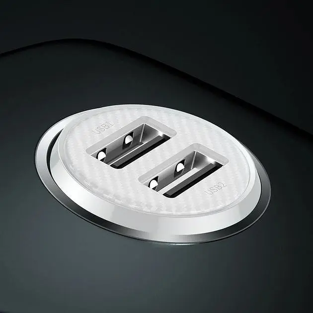 Автомобильное зарядное устройство Baseus Grain Pro 4.8A 2USB, белый (CCALLP-02) - фото 6