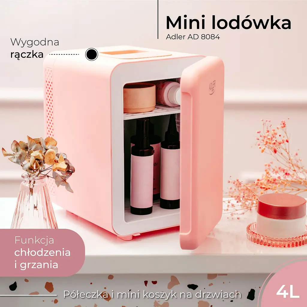 Холодильник (міні бар) Adler AD 8084 pink - фото 8