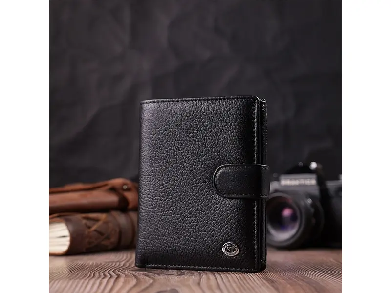 Чоловічий шкіряний гаманець ST Leather 10х13х2.5 см acs0028297 - фото 8