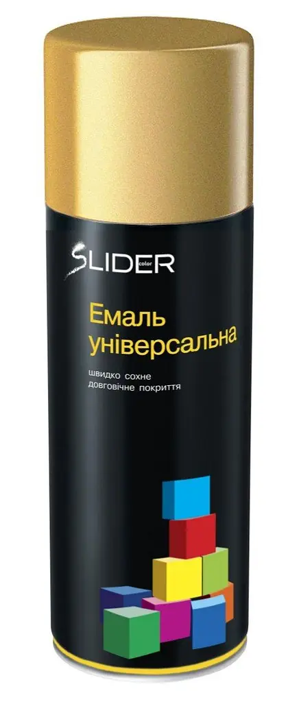 Фарба аерозольна емаль SLIDER RAL 1036 Перлинно-золотий 400мл
