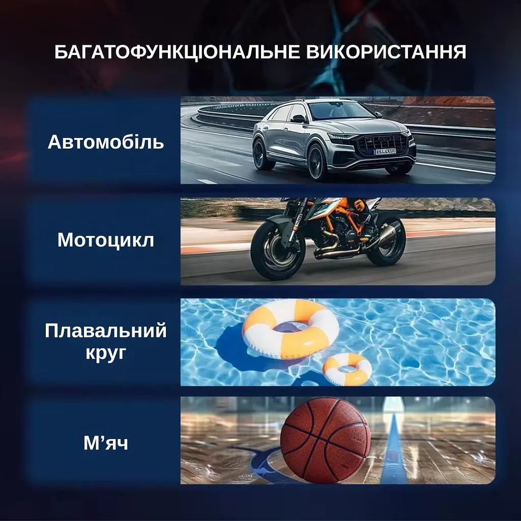 Портативный компрессор Yaoen 211 Pointer 150PSI (YPSCP7515B 5378) Черный - фото 5