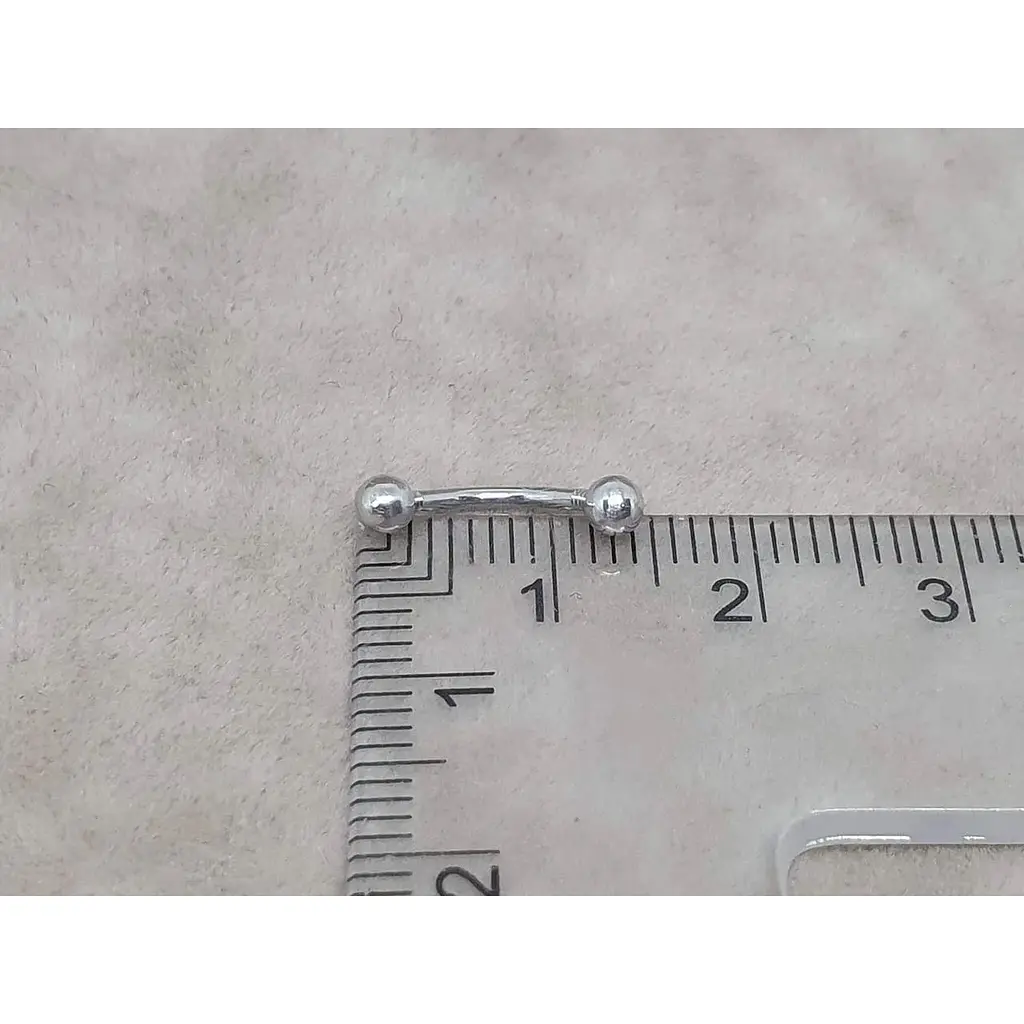 Серебряная серьга для пирсинга брови Umax. 7053U - фото 3