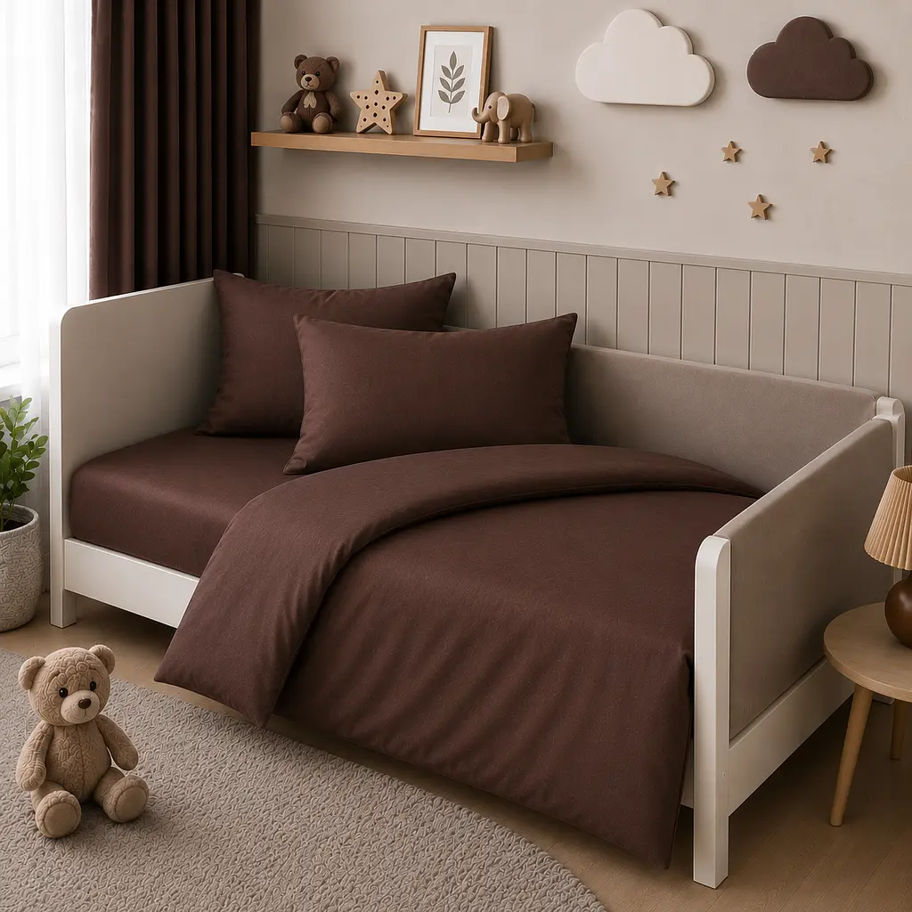 Дитяча постільна білизна MIRSON LITTLE KIDS фланель Brown 110х160см (2200012799833) - фото 3