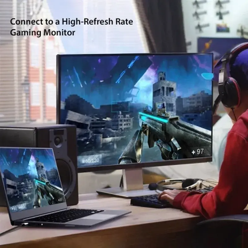 Кабель мультимедійний USB-C to HDMI M 1.8m 8K 60Hz LED RGB J5create (JCC157-N) - фото 8
