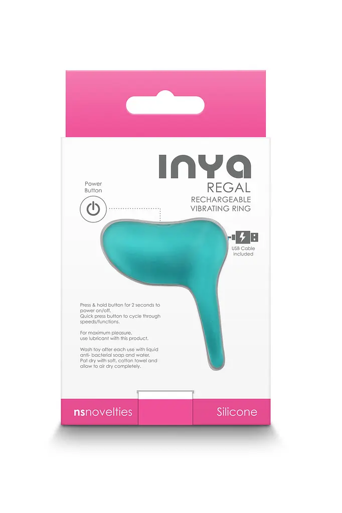 Виброкольцо NS Novelties Inya Regal Teal - фото 2