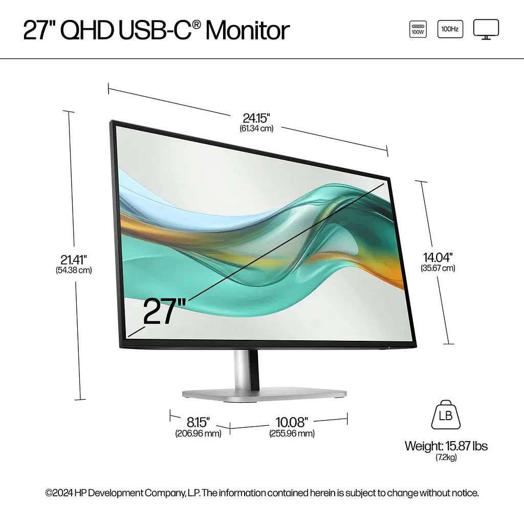 Монітор 27" HP S5 Pro 527pu QHD IPS 100Hz (9E0G5AA) - фото 10