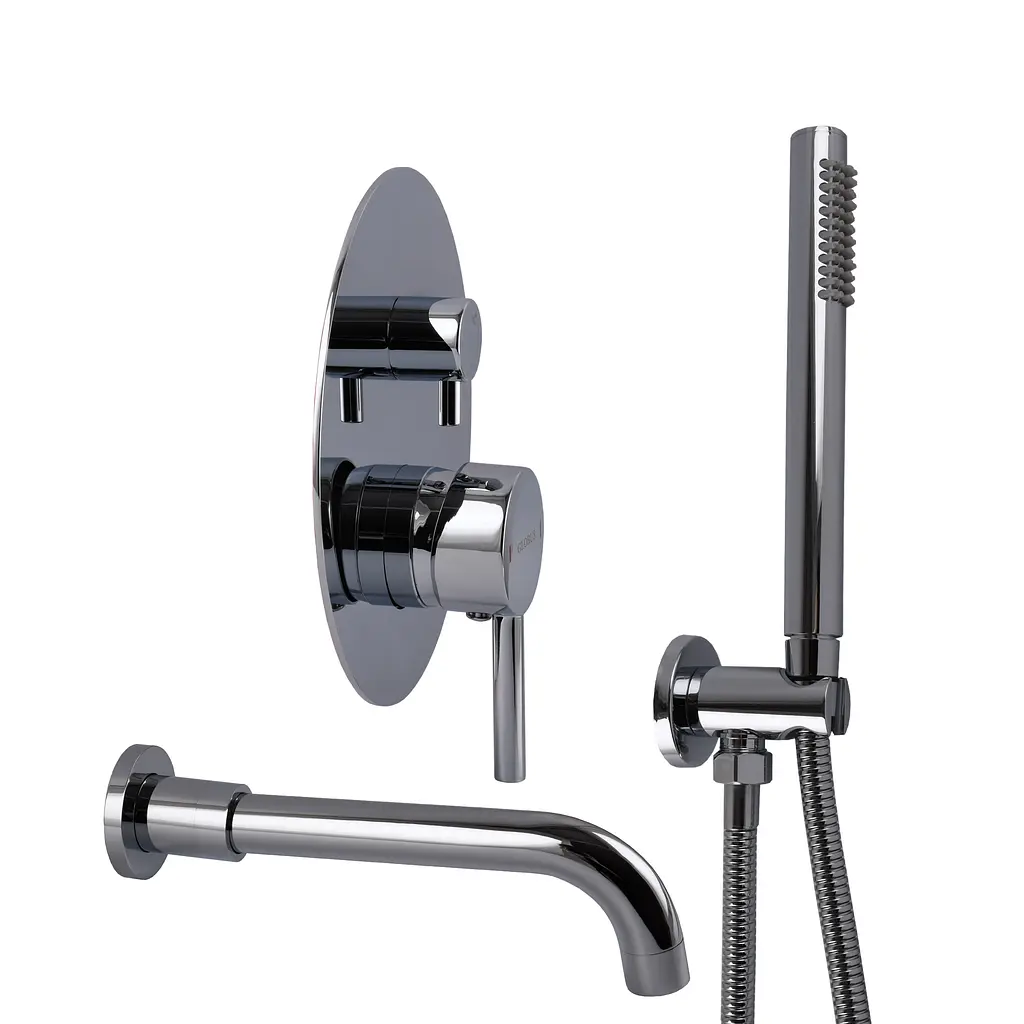 Смеситель для ванной встроенный Globus Lux LAZER Pro GLPR-202-00-SMART душевой комплект с ручной лейкой - фото 5