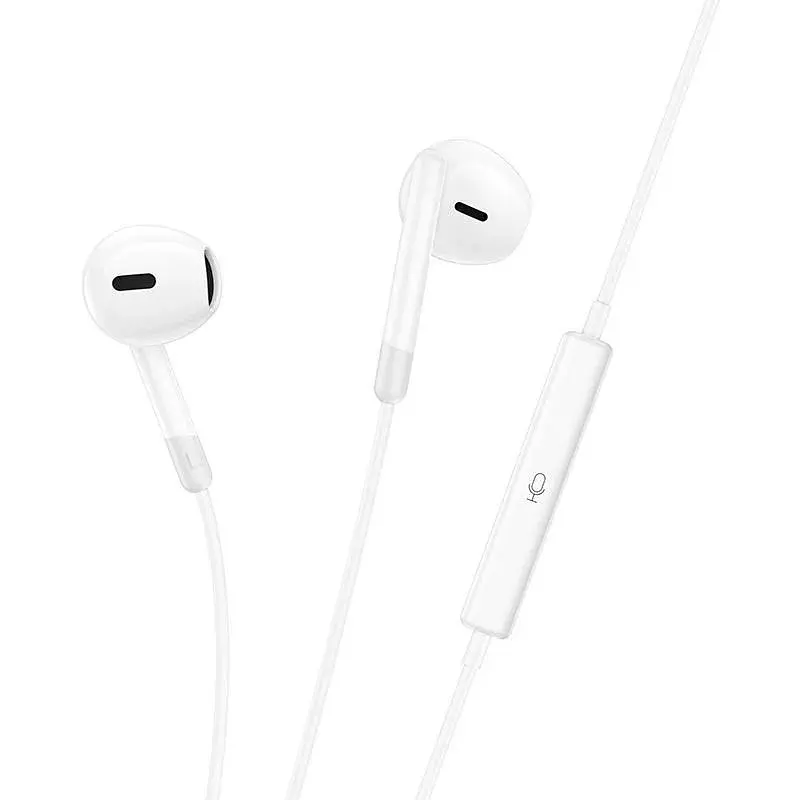 Навушники Hoco Pure joy wire control earphones with microphone 3.5 мм M109 білі - фото 7