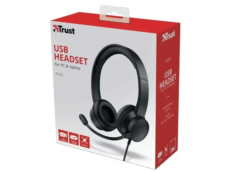 Гарнітура Trust Rydo On-Ear USB Black (24133) - фото 7