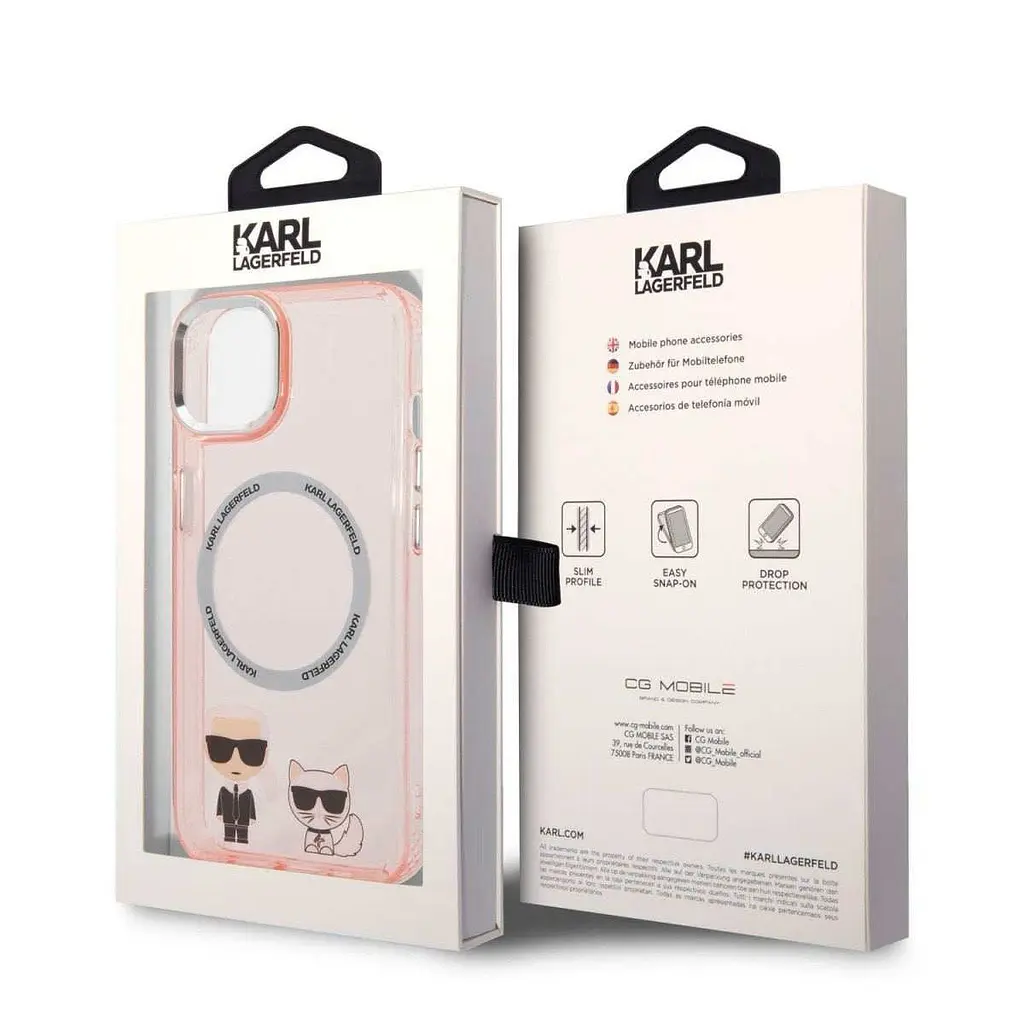 Чехол Karl Lagerfeld MagSafe Karl and Choupette для iPhOne 14 Plus Pink - фото 6