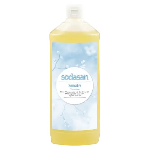 Органічне рідке мило Sensitiv для чутливої та дитячої шкіри SODASAN 1 л - фото 2