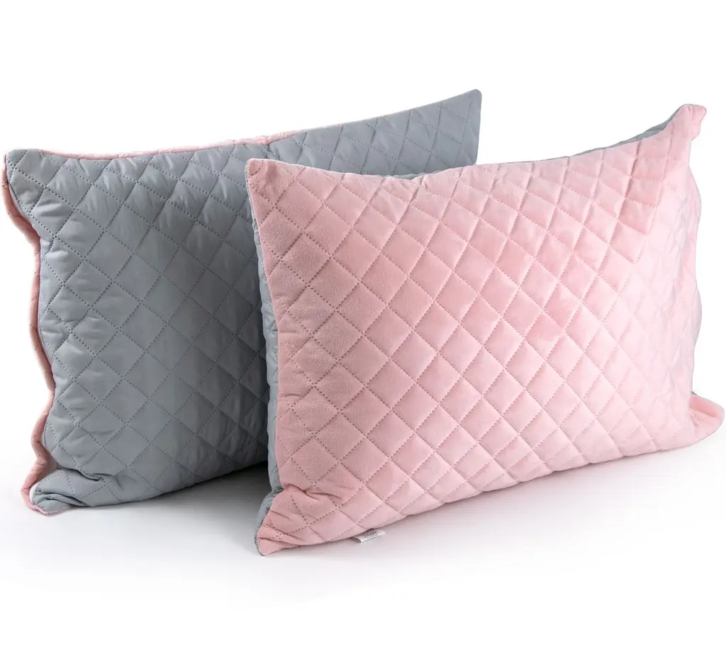 Набір покривало 220х240 + 2 чохли на подушки 50х70 Руно Pink and Grey ромб (К_994.55_Pink and Grey ромб) - фото 5