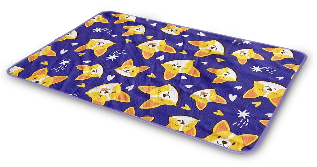 Багаторазова пелюшка для дітей Cute Corgi без антиковзаючого шару, 80х100 см