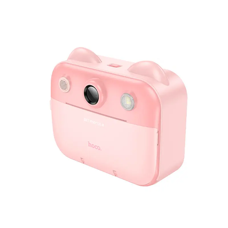 Дитячий фотоапарат HOCO DV204 з функцією миттєвого друку, підтримка microSD card, Pink, Box - фото 5