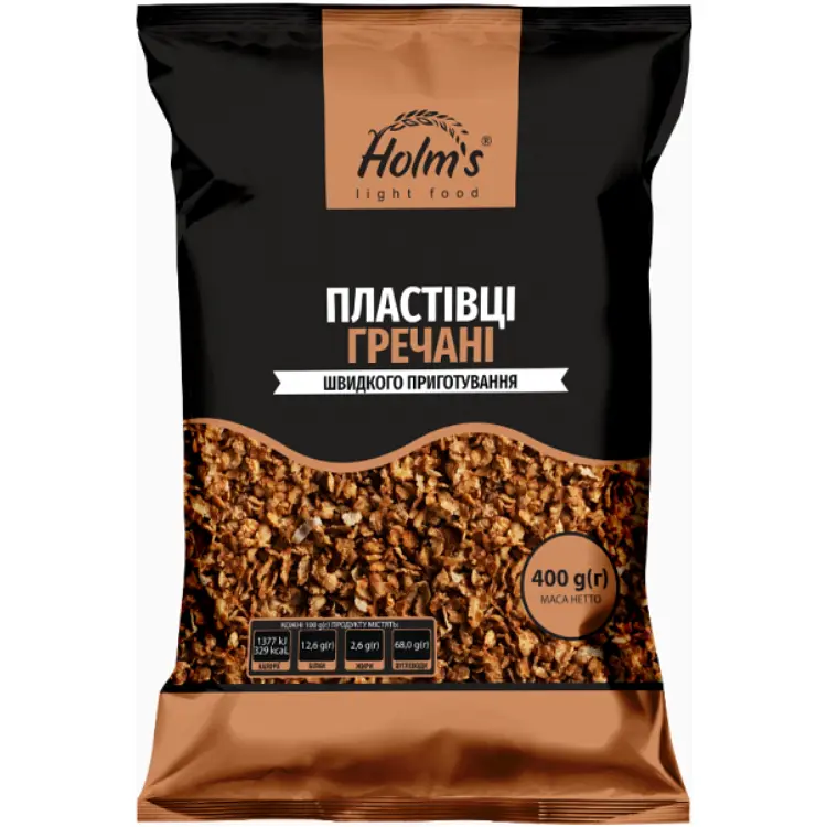 Хлопья Holm's light food гречневые 400 г