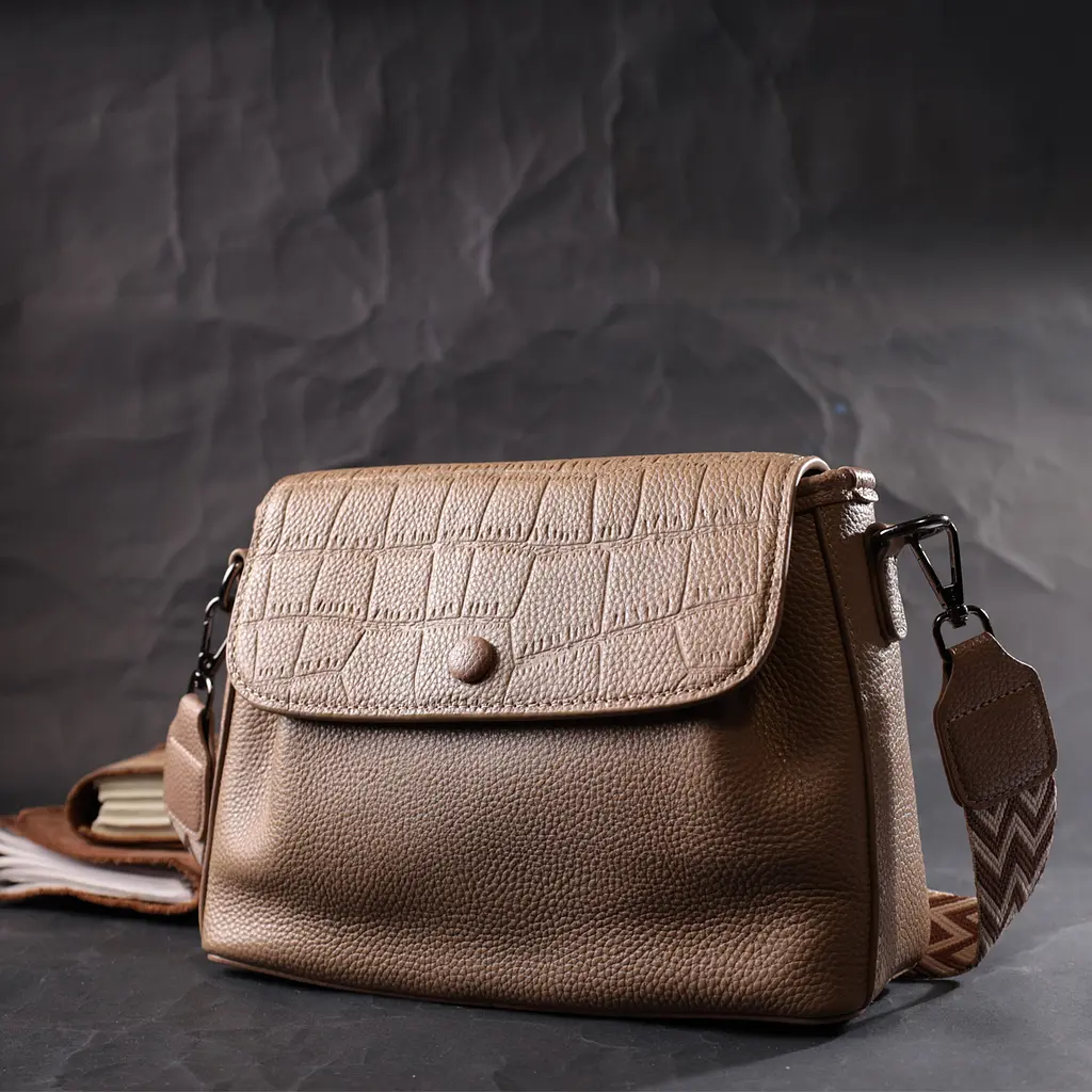 Жіноча шкіряна сумка Vintage 25х17.5х9 см sum0024661 - фото 9