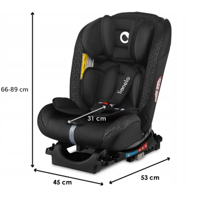 Автокресло Lionelo Sander Isofix 0-36 кг Black - фото 2