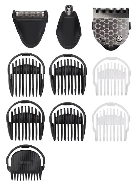 Набір для стрижки волосся BaByliss 10 в 1, 10 насадок, сірий - фото 8