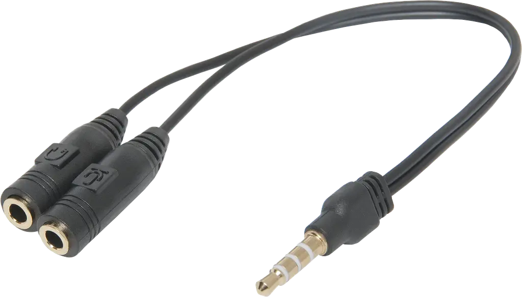 Перехідник аудіо Jack 3.5mm M 3pin -> 2 Jack 3.5mm F (розгалужувач) Defender - фото 2