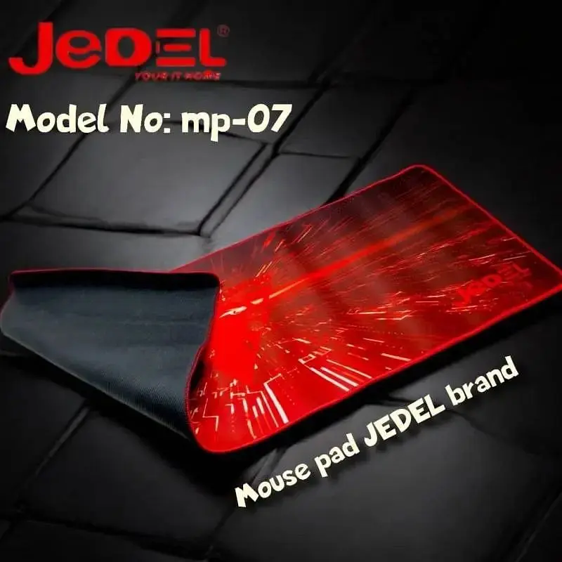 Игровая поверхность Jedel MP-07 геймерский коврик для мышки для ПК/ноутбука 70x30 см черный/красный - фото 4