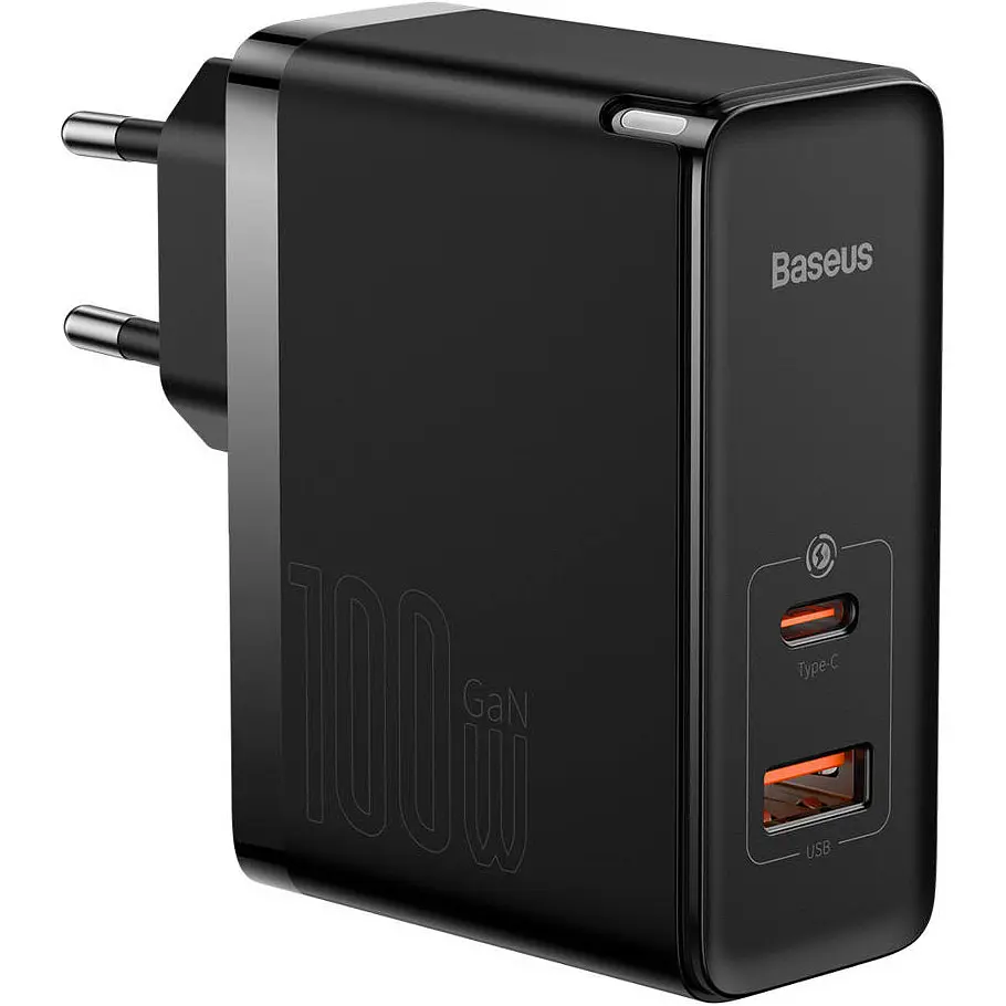 Мережевий зарядний пристрій Baseus GaN5 Pro Fast Charger C+U 100W + Cable USB-C Black [CCGP090201] [96285] - фото 3