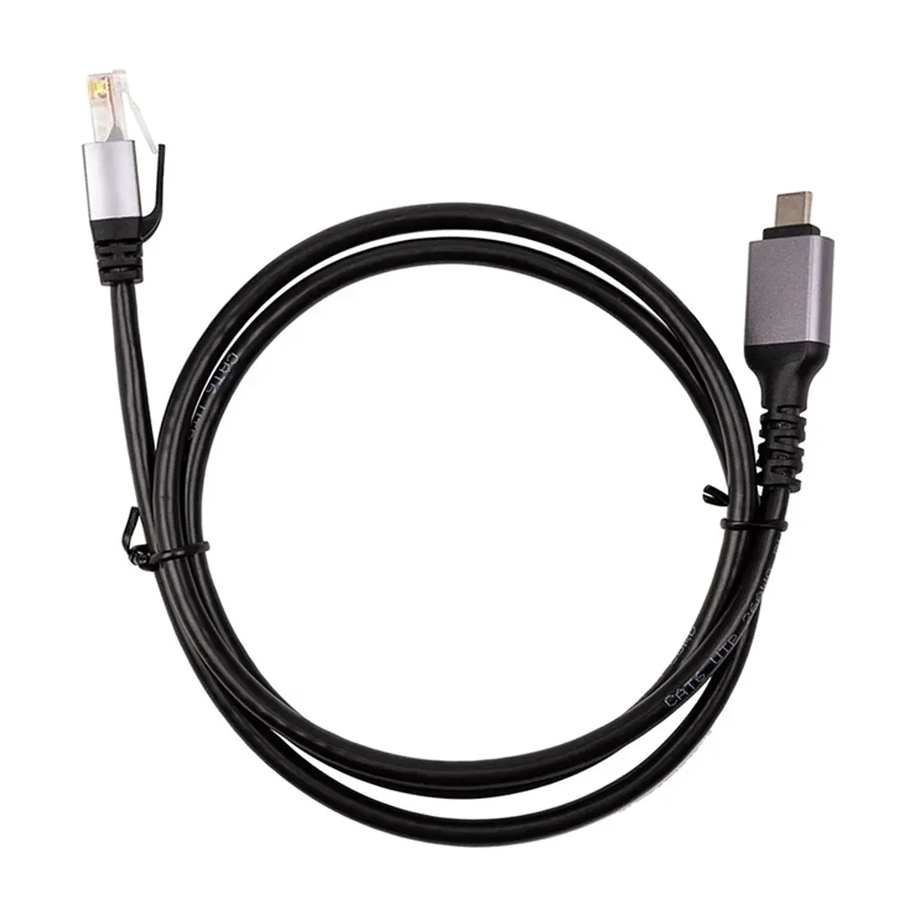 Кабель для передавання даних PowerPlant USB-C to RJ45 Ethernet 1.0m (CA914913) - фото 2