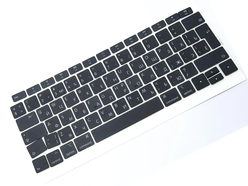 Клавіші клавіатури APPLE A1932 Macbook Air (2018, 2019) (RU BLACK, BIG Enter). Комплект кнопок. - фото 2