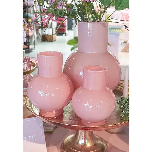 Ваза Lefard Xebora Pink скляна 22х17.5 см (804-156) - фото 2