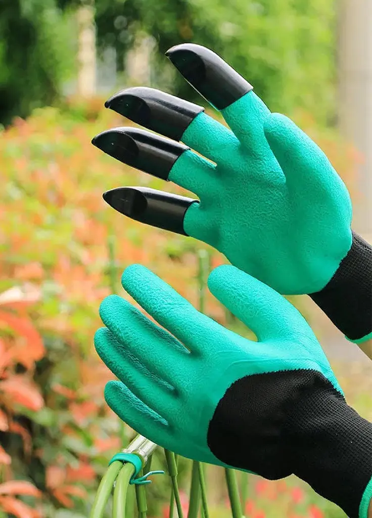 Садові рукавички з кігтями Garden Genie Gloves для копання та посадки - фото 4