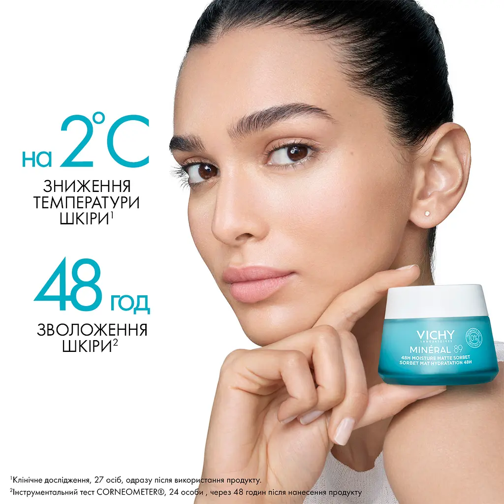 Матувальний гель-сорбет Vichy Mineral 89 48H Moisture Matte Sorbet 50 мл - фото 9