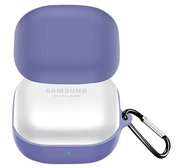 Чехол-накладка DK Silicone Candy Friendly карабин для Samsung Galaxy Buds FE (R400) (011386) (lavender grey) - фото 2