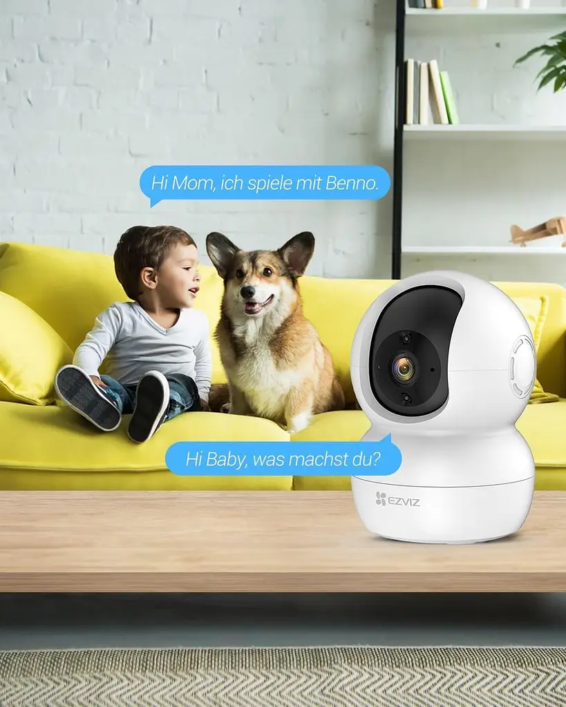 IP камера EZVIZ WLAN 1080P, обертова, двосторонній звук, нічне бачення, сумісна з Alexa - фото 5