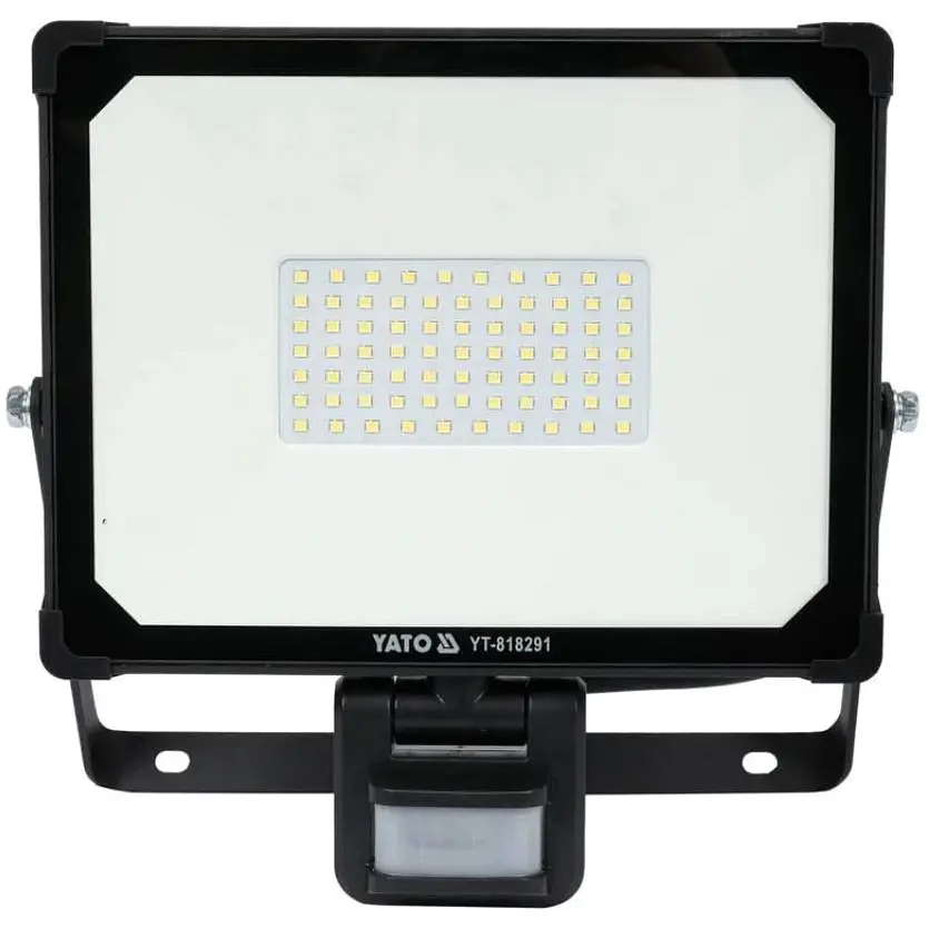 Прожектор Yato SMD LED датчик движения 50 Вт 230 В 4750 лм 75 диодов черный (YT-818291) - фото 2
