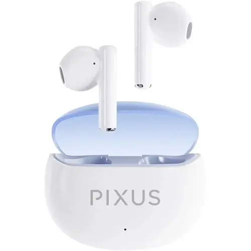 Навушники бездротові Space TWS, White, Bluetooth 5.3, мікрофон Pixus teh0028007