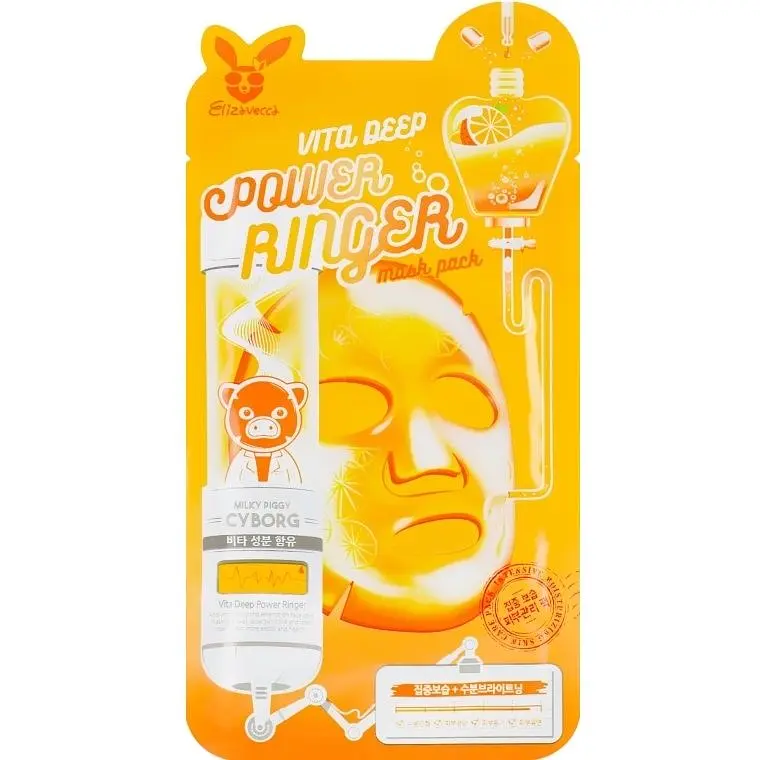 Поживна маска миттєвої дії 23 мл Elizavecca Face Care Vita Deep Power Reinger Mask Pack - фото 2
