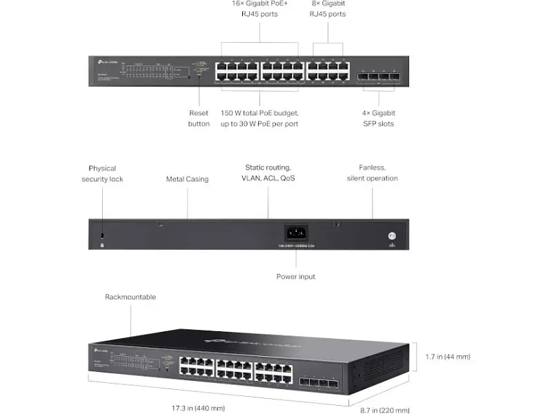 Комутатор TP-LINK Omada SG2428LP - фото 6