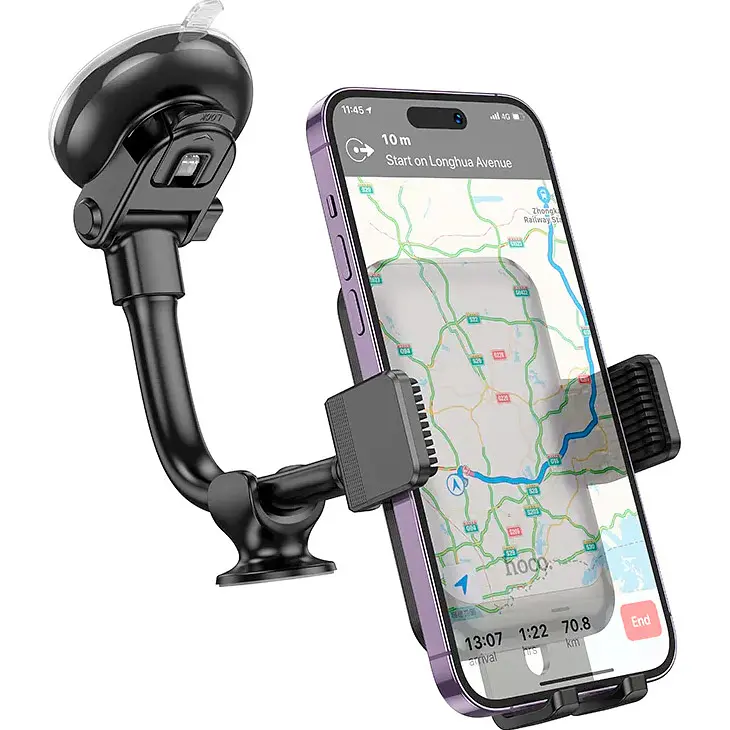 Автодержатель Hoco H27 Car Mount Holder Black [100118] - фото 4